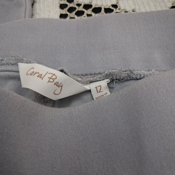 Coral Bay Women's Straight Leg Pants in Soft Gray - Picture 2 of 4